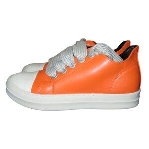 MOFEEDOUKA Orange Vegan PU Leather Platform Comfort Walking Sneakers 37 or US 7